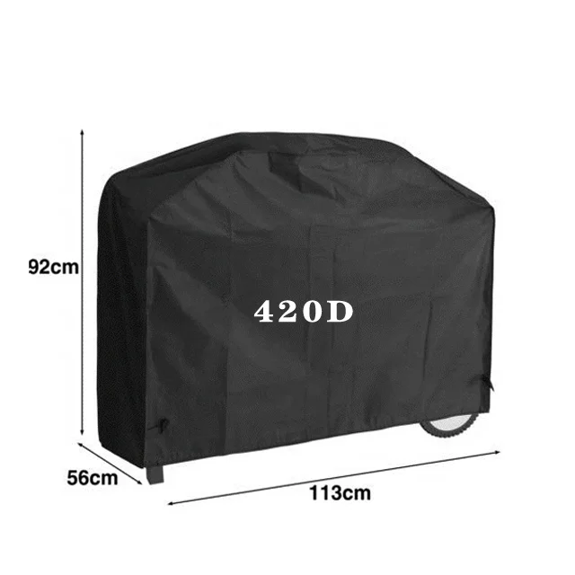 Outdoor waterproof oven cover UV proof barbecue cover 420D Oxford cloth black barbecue frame cover
