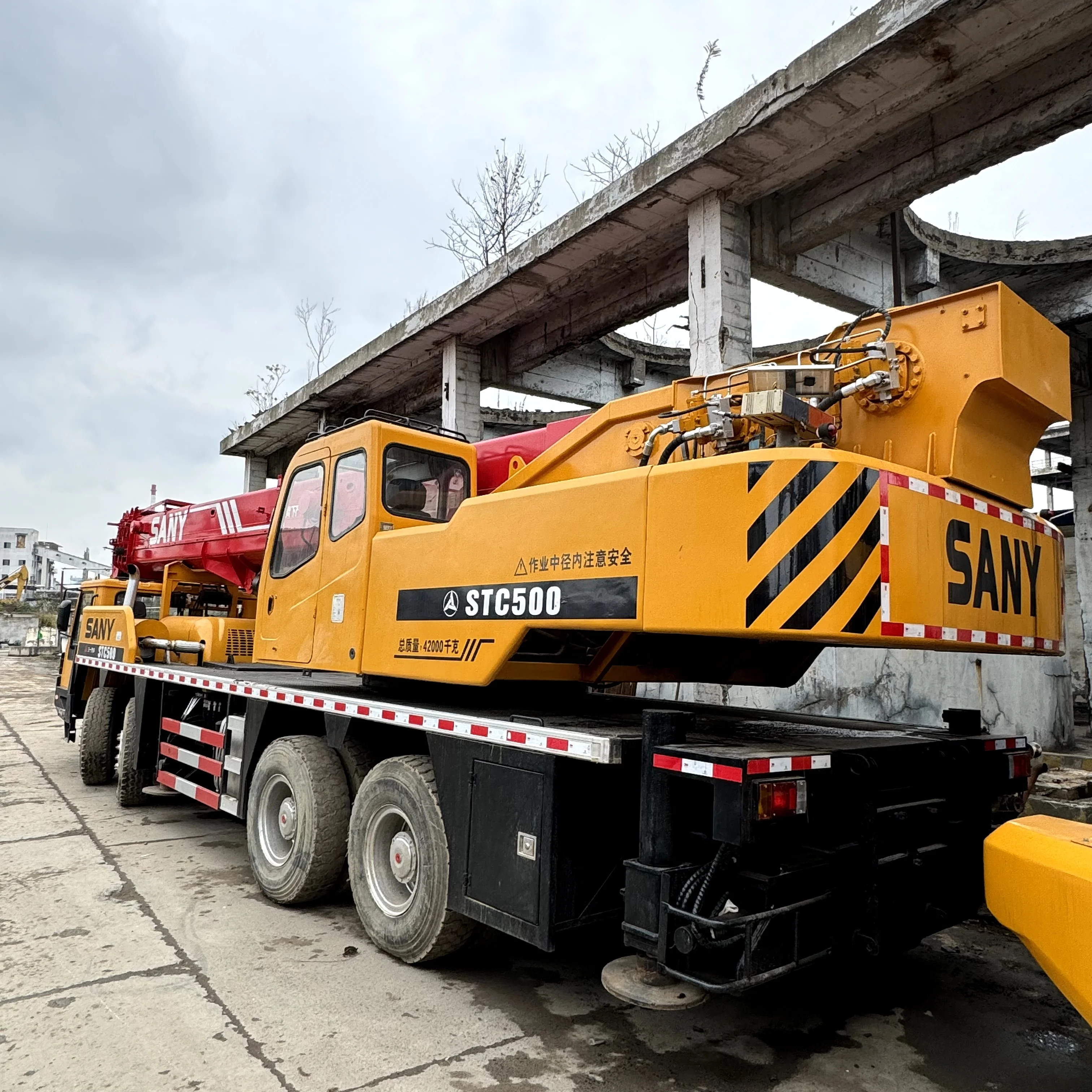 50 тонн Подержанный автокран Sany STC500 гидравлический мобильный кран дешевая цена Автокран
