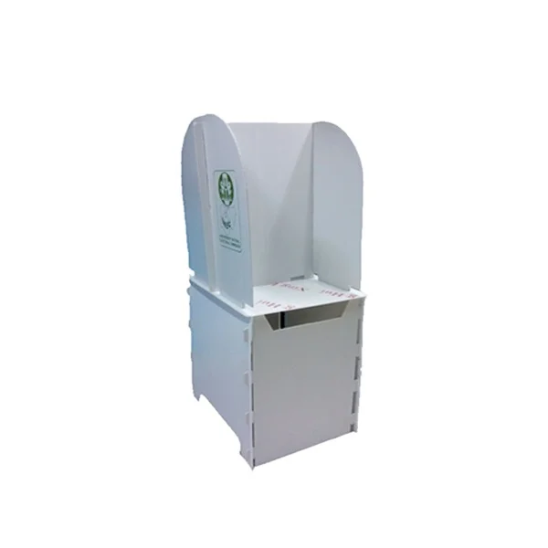 Foldable corrugated cardboard plastic voting booth polling stations ballot boxes for election