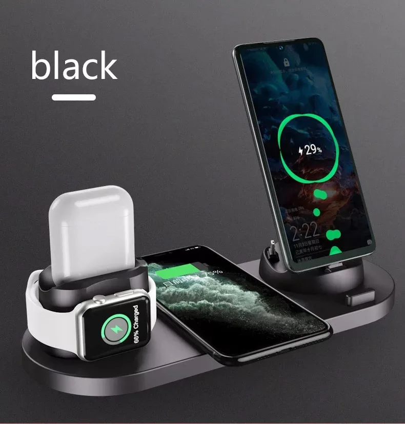 
Portable Stand Wireless Watch Earphone Charger 3 in 1 Wireless Charger Station Mobile Phone Wireless Charger Stand 3 in 1 
