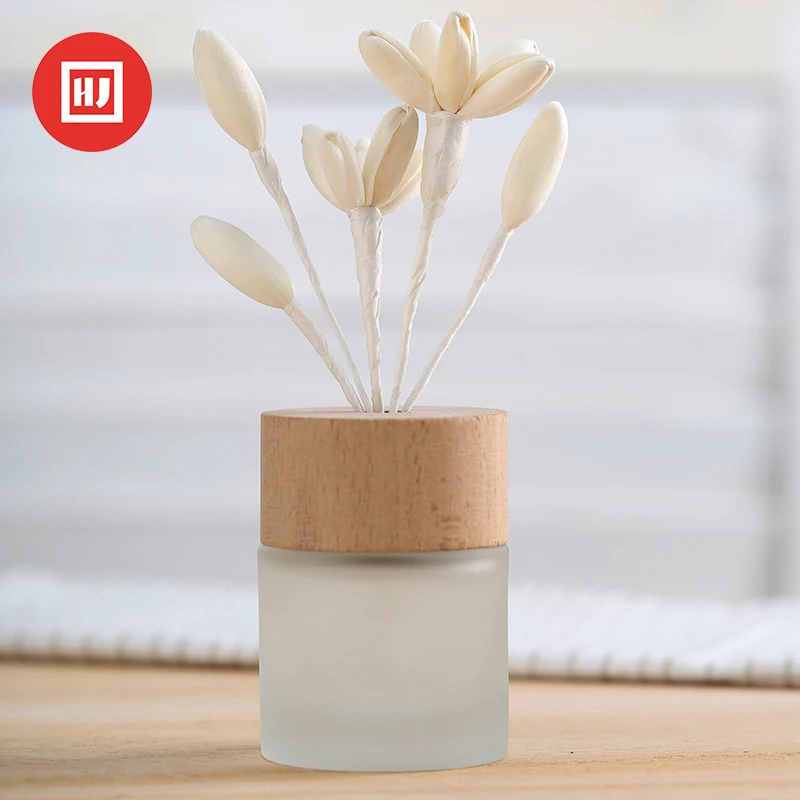 Air Scented Diffuser Natural Crystal Stone Essential Oil Square Glass Jar Stone Diffuser