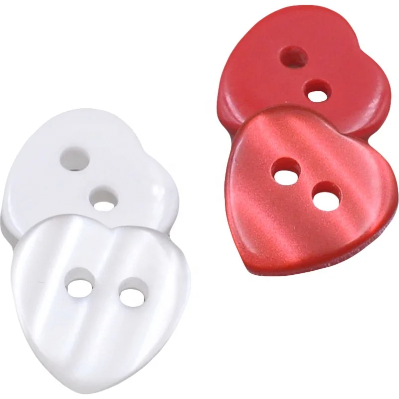 Модные полимерные перламутровые пуговицы в форме сердца, Полиэстеровые пуговицы для рубашек