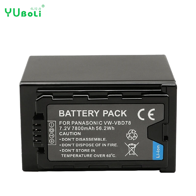 7,2 V 7800 мА/ч, VW-VBD78 VBD78 батарея для цифрового фотоаппарата Panasonic VW-VBD58 VBD29 VBD58 VBR89 батареи AJ-HPX260MCHPX265MC,PX270 PX298 AG-FC100