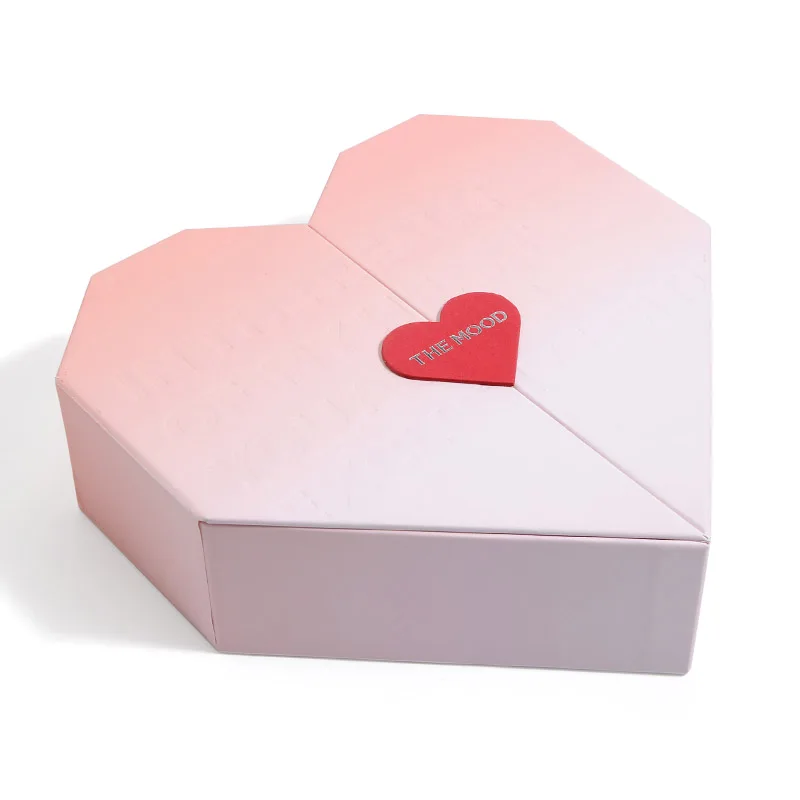Custom Cardboard Magnetic Packaging Box Wholesale Valentines Day Gift Heart Shaped Gift Box Paper Cosmetic Box