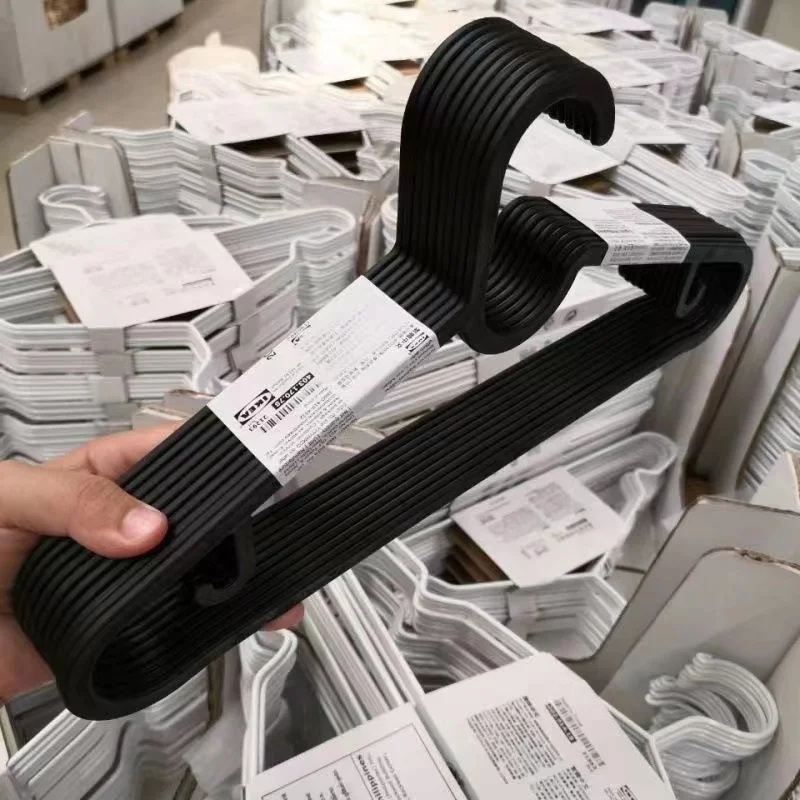 Black and White plastic non slip hanger no mark clothes hanging