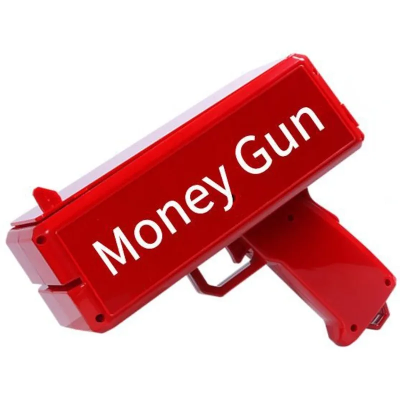 free sample Money Gun Make Cash Money Rain Super Plastic Gun Shot Spray Golden Silver Confetti Popper Money Toy Gun Party