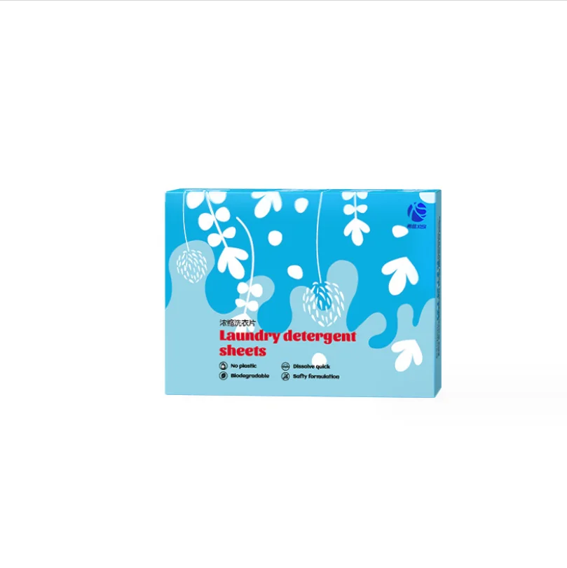 Organic eco friendly biodegradable laundry detergent paper sheets