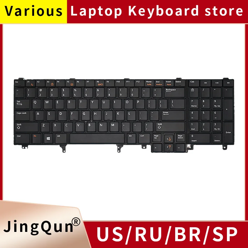 New US/English Laptop Keyboard For Dell Latitude E6520 E5520 E5530 E6540 E6530 Precision M4600 M6600 M6700 M6800 M4700 0HG3G3