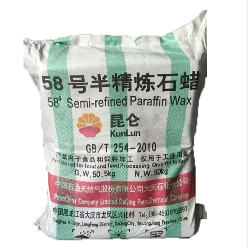 2023 free sample  58/60 64/66 25 Kg Kunlun Paraffin Fully Refined Paraffin Wax