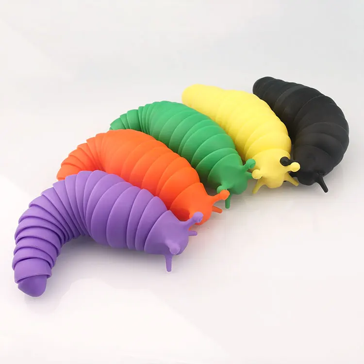 Wholesale Sensory Slug Fidget Toys  Articulating Stim Slug Toy Flexible Decompression Relief Anti-Anxiety