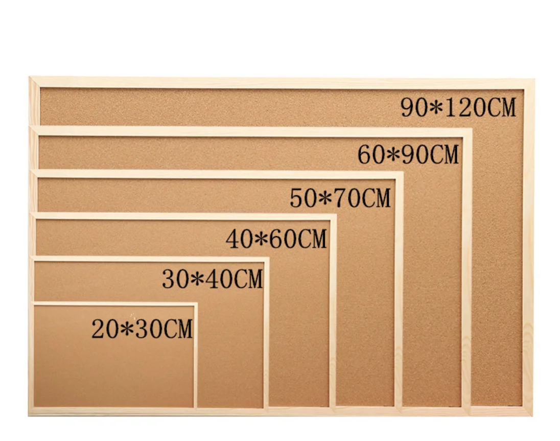 Hot Sale Factory Supplier Wood Frame Cork Board With Push Pin For School And Office Wood Cork Board