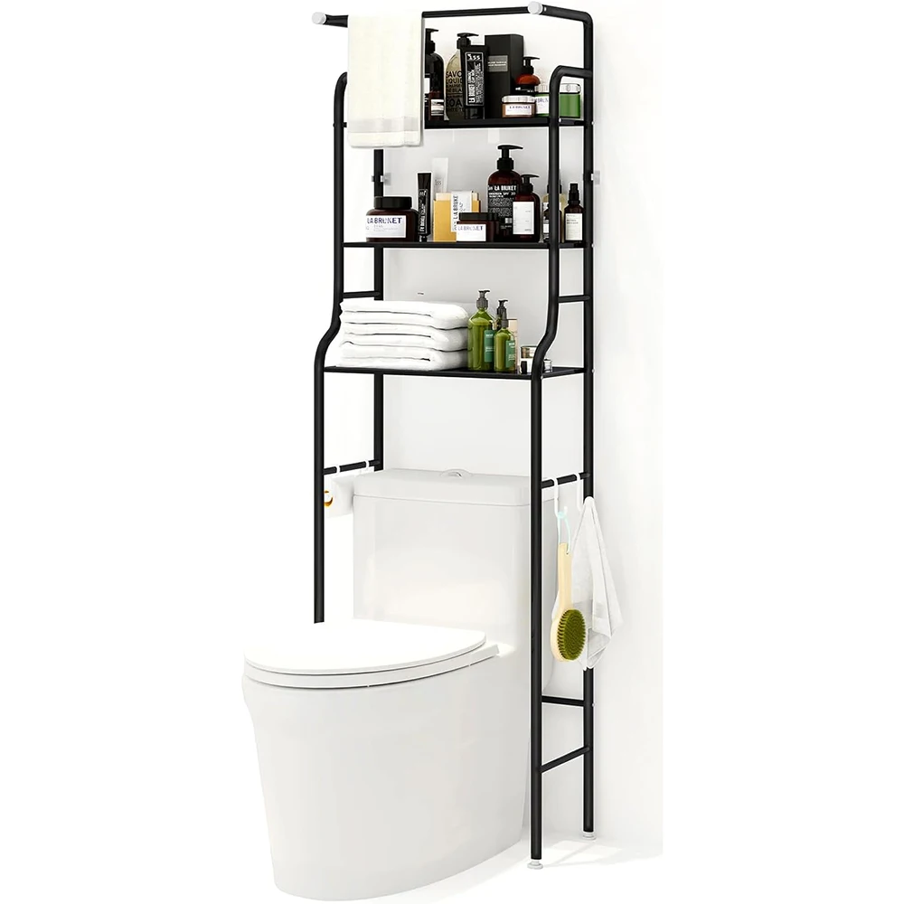China Factory Price Professional Toilet Rack Shelf Space Saving Kitchen Office Bathroom Rack Storage