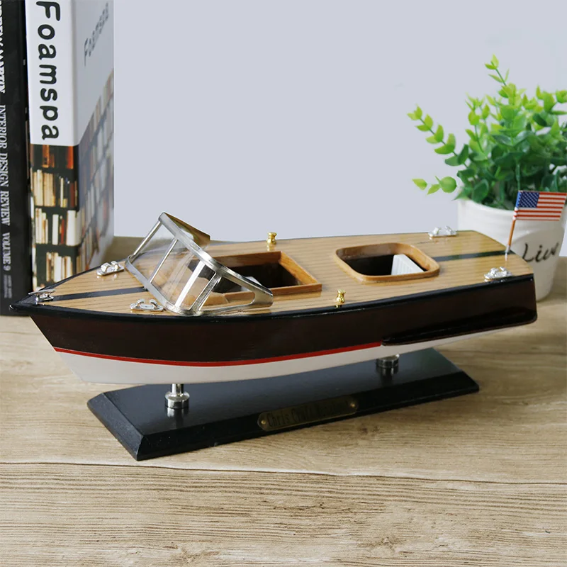wooden chris craft Speed boat model Promotional gift maritime Decoration 14' italian riva aquarama yacht scale runaboat