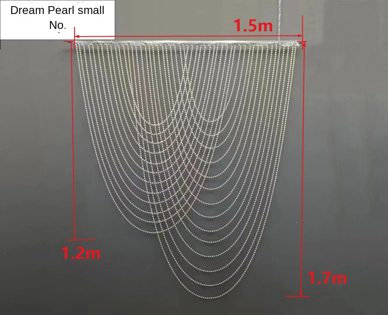 New wedding props pearl chain wave curtain water wave curtain Korean wedding hall arch background floating ceiling