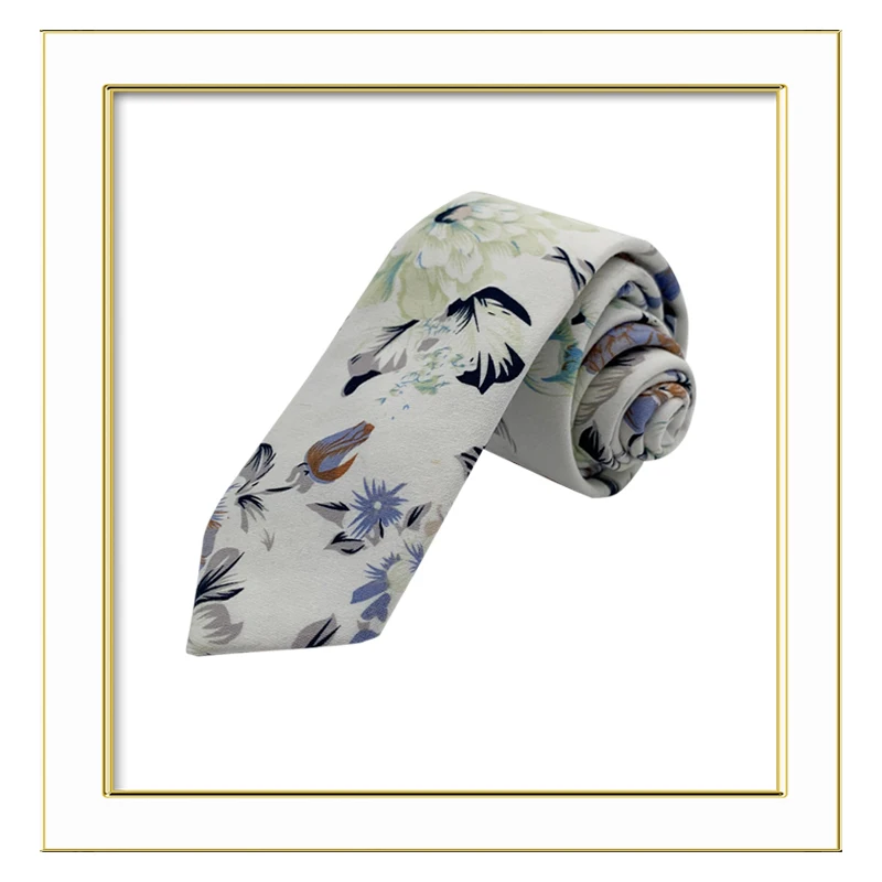 
Мужские обтягивающие Галстуки 6,0 см из хлопка в европейском цветочном стиле для свадебной вечеринки оптом 