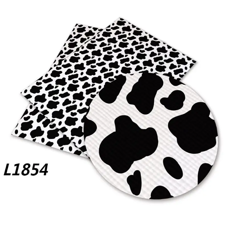 136 cm *30 cm Professional custom Cow Printed Synthetic Faux Leather Sheets Fabric for lady handbags