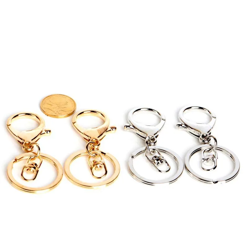 Wholesale Price Plated Metal Jewelry Making Snap Hook Lobster Clasp DIY Keychains Accessory Metal Key Chains Bulk Buckles