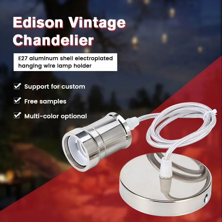 Ceiling Pendant Light Lampholder E27 Suspended Bulb Base E27 Screw Lamp Holder