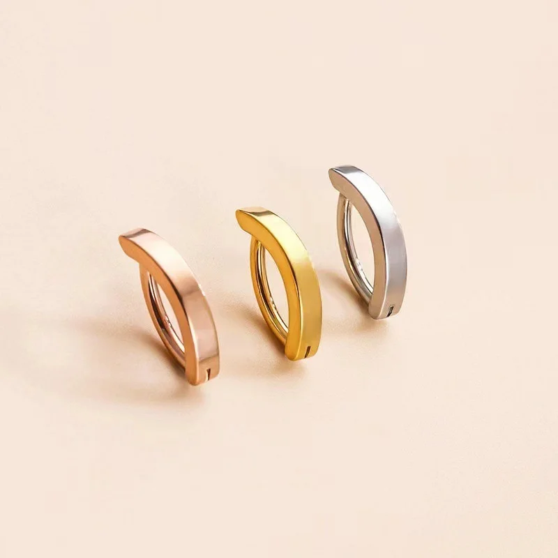 Sliver Plate Navel Piercing Simple Belly Ring Gold Color Belly Button Piercing Jewelry Women Body Piercing Navel Care Ring