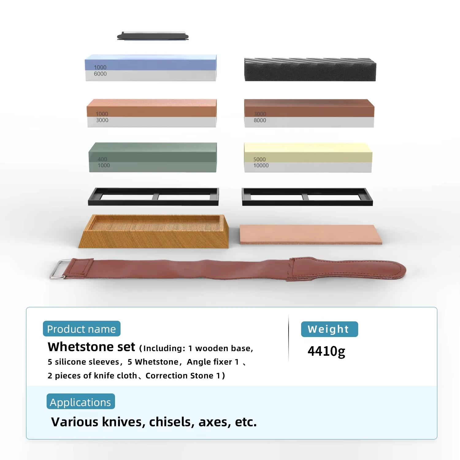 Sharpening stone kitchen sharpening stone wetstone water natural combination knife sharpening stone kit