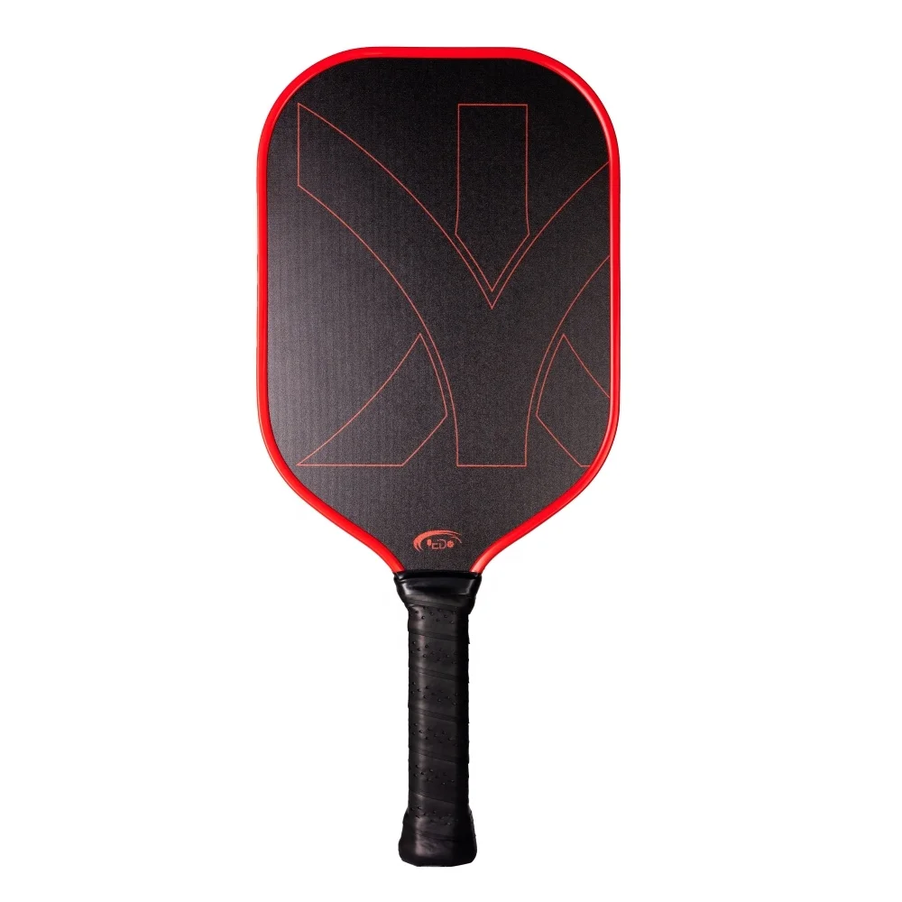 Raw Toray Carbon Fiber USAPA Pickleball Paddle with 14mm Polypropylene Honeycomb Core Thermoforming Glassfiber Unibody Construct