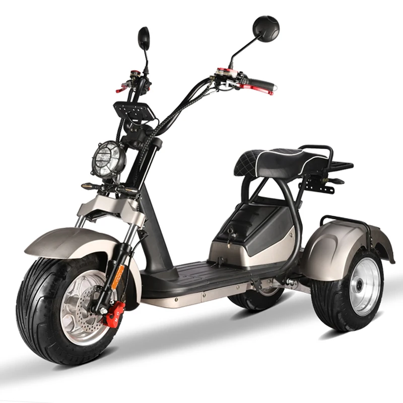 Powerful Adult 1500W 2000W 60V Adult Three Wheel Electric Scooter Electric Tricycle Scooter EEC COC Certification