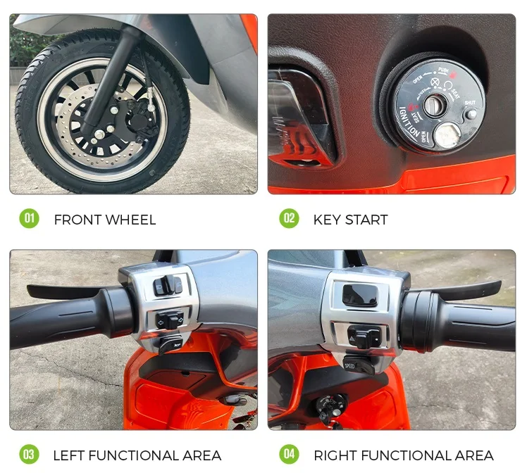 China Manufacturer High Speed low price Two-Wheeled Adult CKD Electric Motorcycle 2000W 72V 35H for Sale