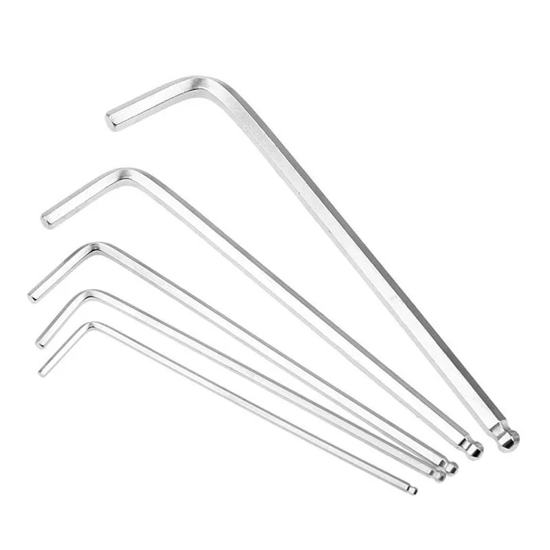 stock/custom t10 t15 t20 t25 t27 t30 t40 t45 t50 l shape ball end allen/hex key wrench alloy steel ball head key l type wrench