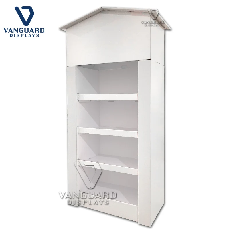 Retail Cardboard Display Stand Corrugated Paper Display Rack for Snack Food Promotion