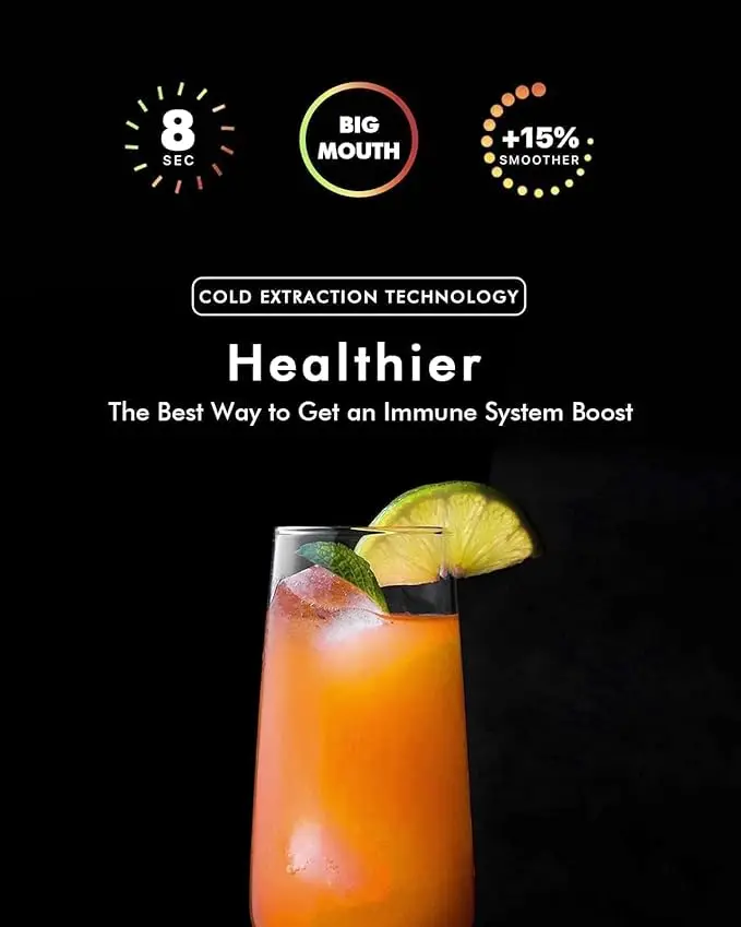 400W Easy Juicer Wide Tank Centrifugal with Smooth Stainless Steel-Red for Fruits and Vegetables BPA Free Easy to Clean