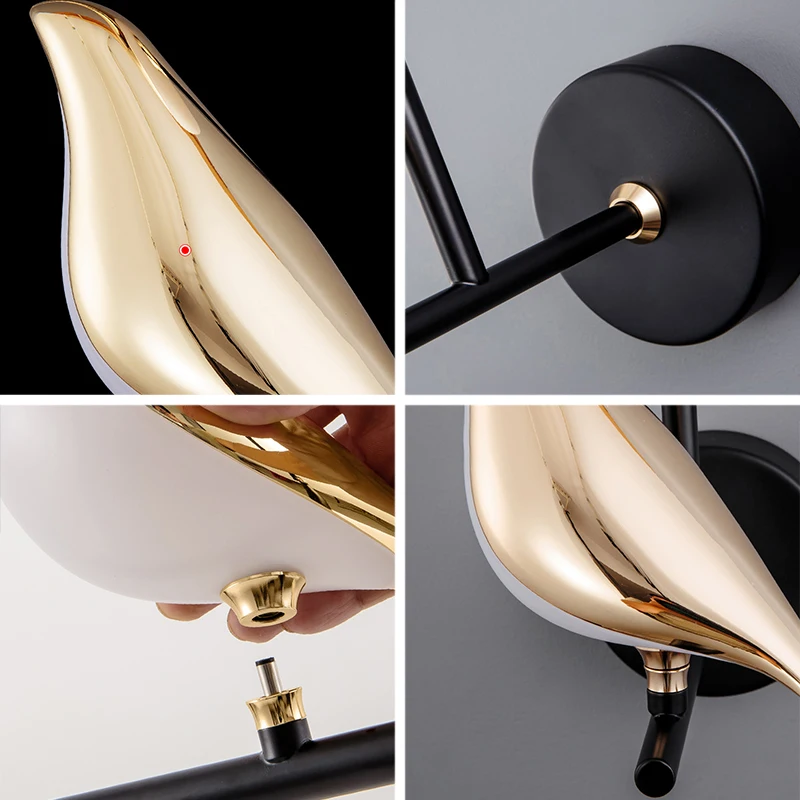Led Wall Lamp magpie Bird Model Light Sconce Light Indoor Lighting Home Kitchen Bedside Bedroom LivingRoom Home Decoration