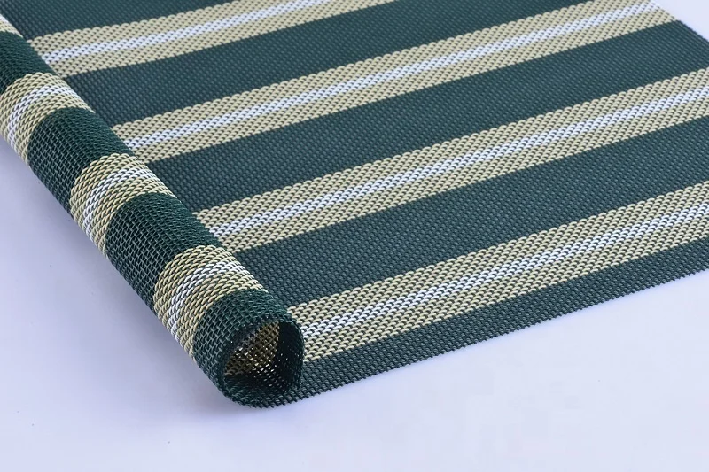 Wholesale custom made waterproof lightweight pvc mesh fabric outdoor funrotire fabric for placemat
