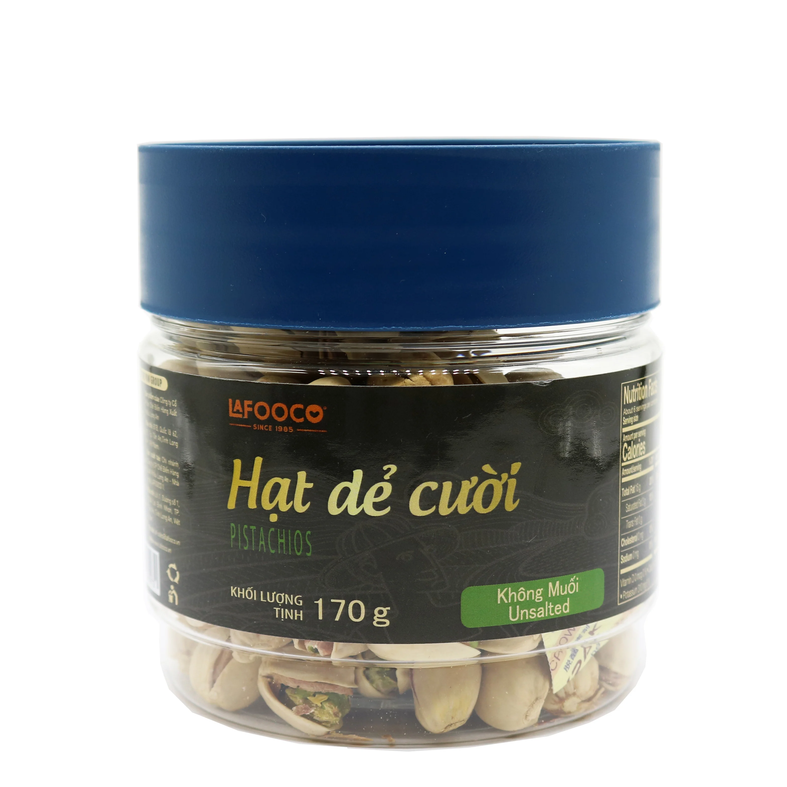 Salted Pistachios - FREE SAMPLE OEM Natural Additives Salted Pistachios 170g in Jar from Viet Nam