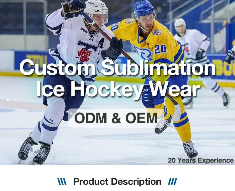 Fully Customized Ice Hockey Uniform Team Wear Sports Ice Hockey Uniform Plain Practice Ice Hockey Uniform