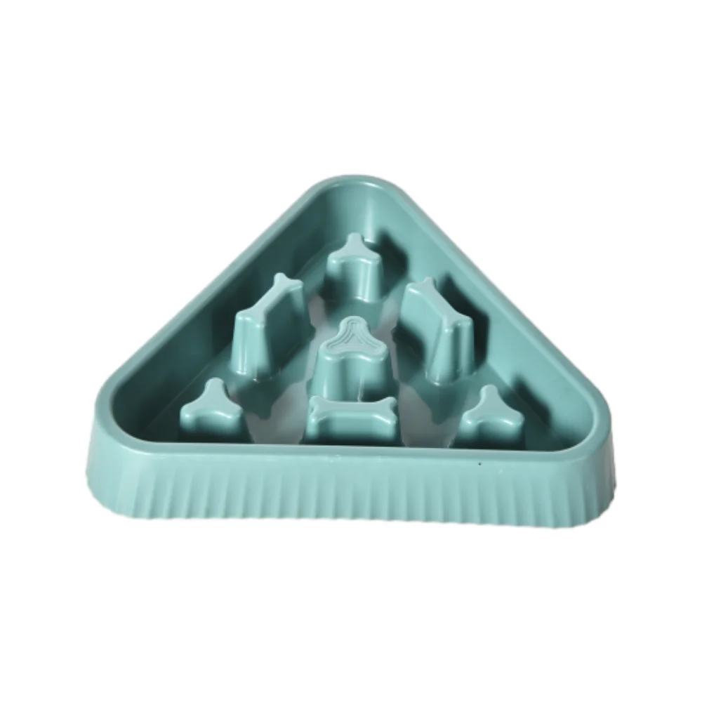 Dog Bowl Slow Feeder 2024 New Design Pet Products Dog Cat Feeder Triangular Durable Pp Material Dog Bowl Slow Feeder