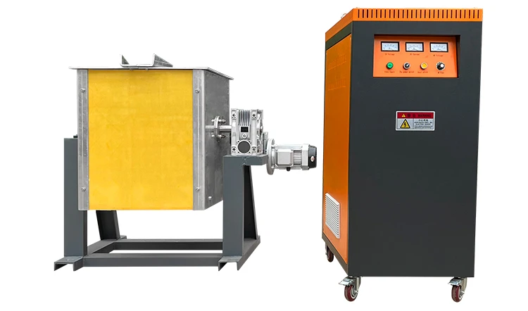 Judian 50kg mini SCR medium frequency electric induction melting furnace for smelting aluminum scrap waste recycling machine