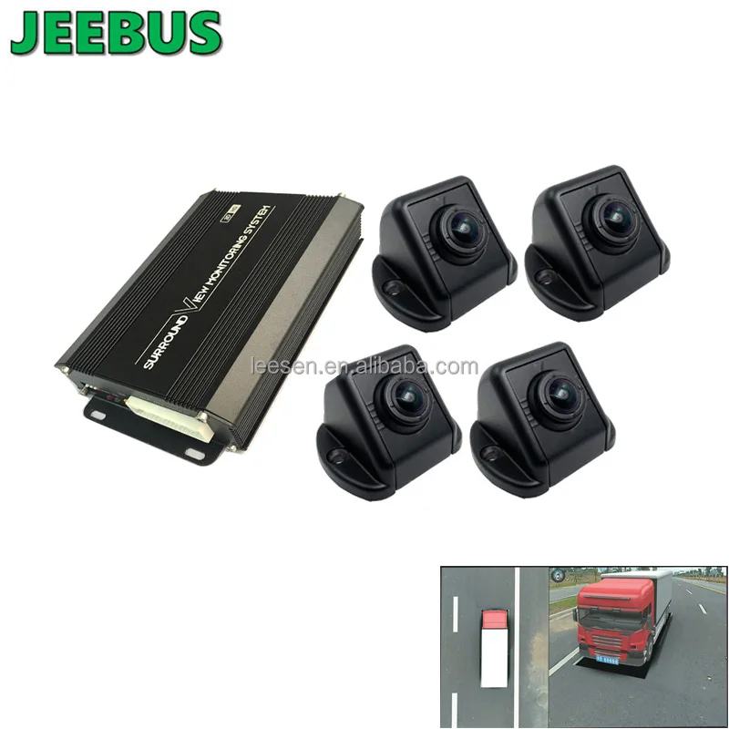 FHD Night Vision Waterproof 3D360 Degree All Round View Camera Monitor System with 7inch Monitor for Heavy Truck