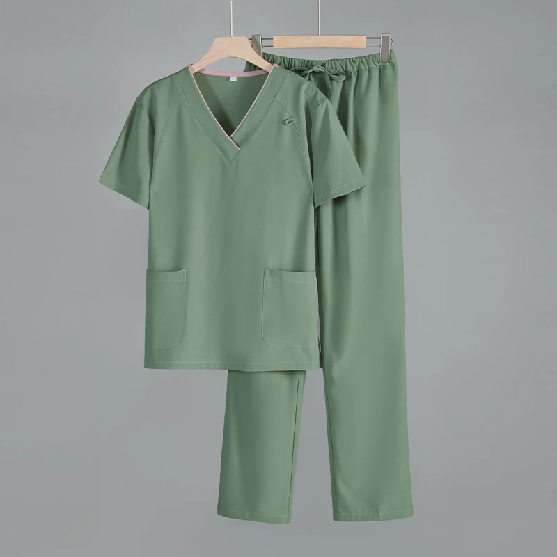 oem odm custom logo scrubs uniforms sets nurse fashionable with printed design medical uniform conjuntos de uniformes scrubs