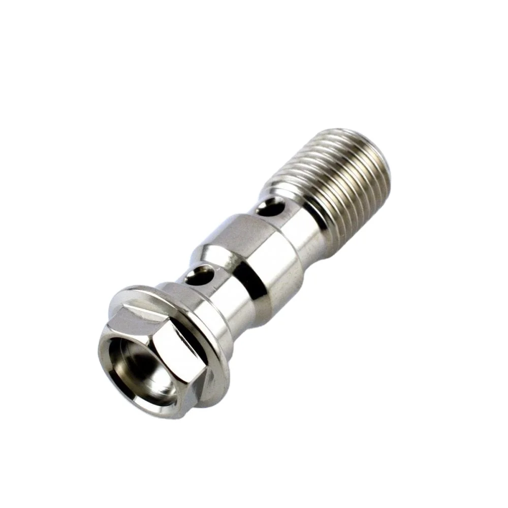 Factory Supply Gr5 Titanium Banjo Bolts Double