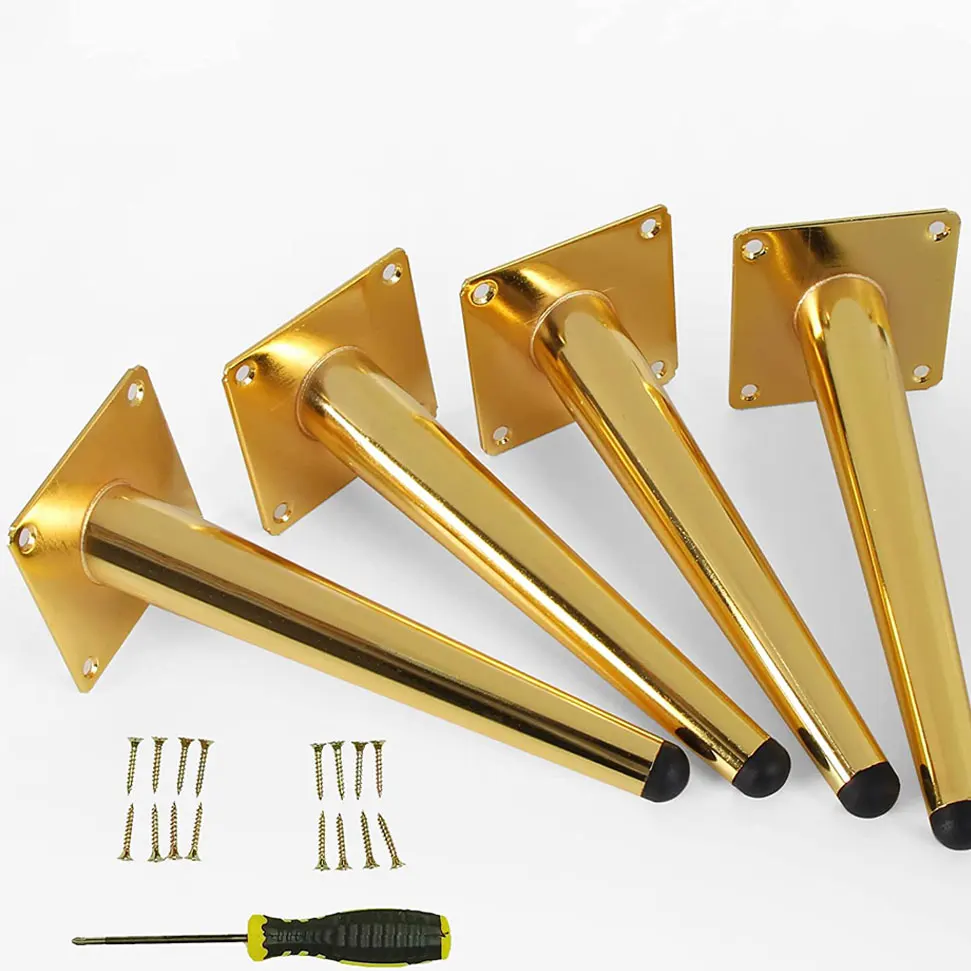 Amazon hot sell premium black golden sofa metal furniture legs for chair