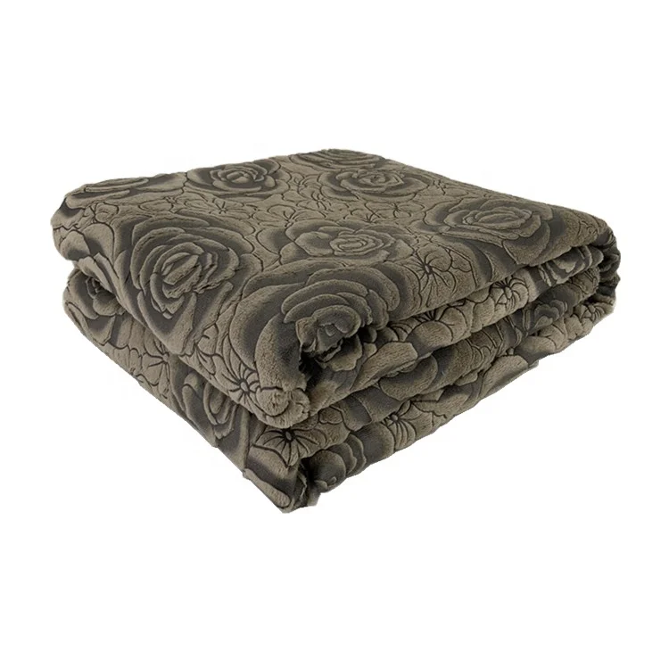 Super soft glue printed flannel fleece blanket throw for travel and outdoor coral cobijas