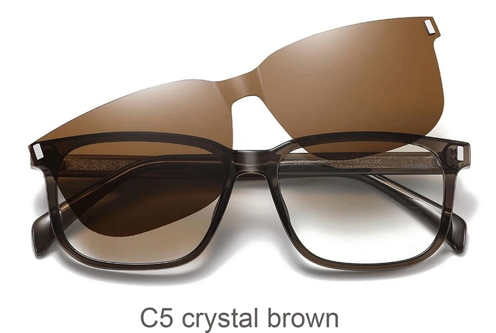 FT0050  Fashion male clip on glasses frame with polarized lenses  clip on sunglasses