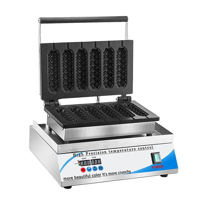 Commercial 110V/220V Stainless Steel French Muffin Hot Dog Waffle Crepe Maker New Condition for Restaurants