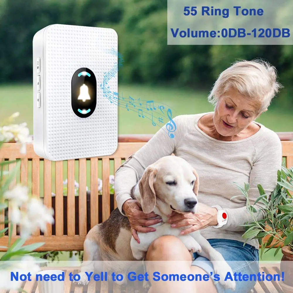 Устройство для домашнего пейджера Daytech LC01 3-2-01W, батарея для пейджера, система дистанционного пейджера для детской комнаты с 2 приемниками и 3 аварийными кнопками