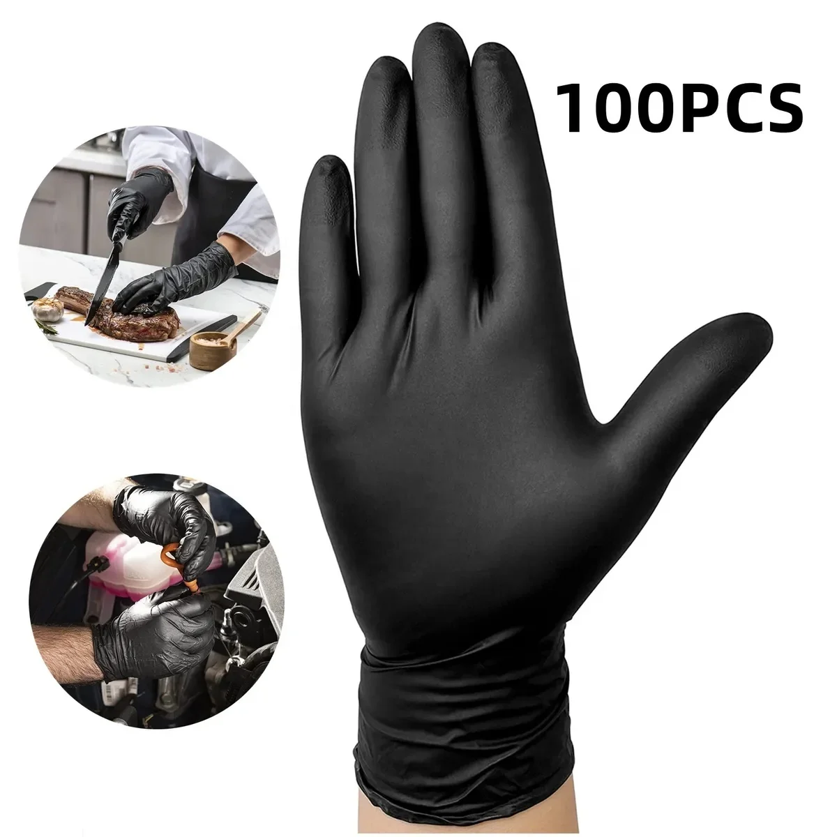 3mil 4mil black blue pink nitrile glove beauty salon spa nail artist custom logo disposable cleaning powder free nitrile gloves