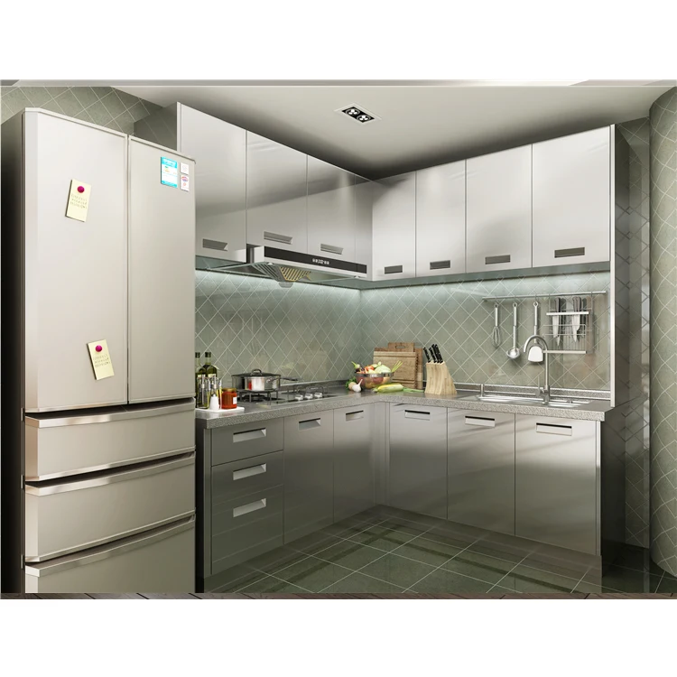 Foshan modern gold door handle cupboard white shaker kitchen cabinet wood/lacquer/pvc ambry