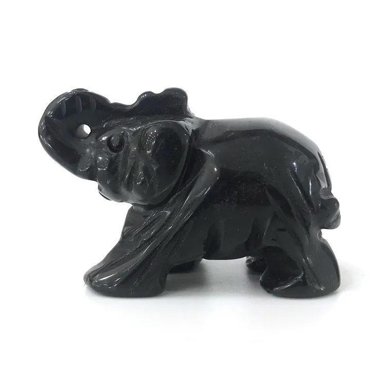 Wholesale 2inch natural rose quartz crystal small elephant figurine for gifts