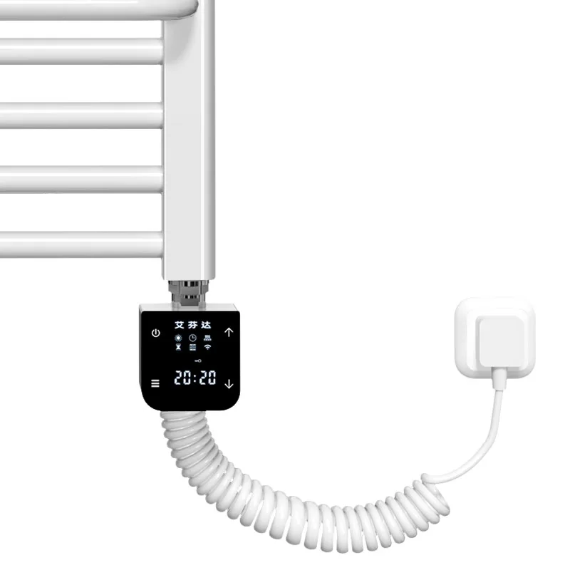 AVONFLOW Most Popular White Powder Coating Electrical  heater towel rack radiator with Thermostat Controller for Bathroom