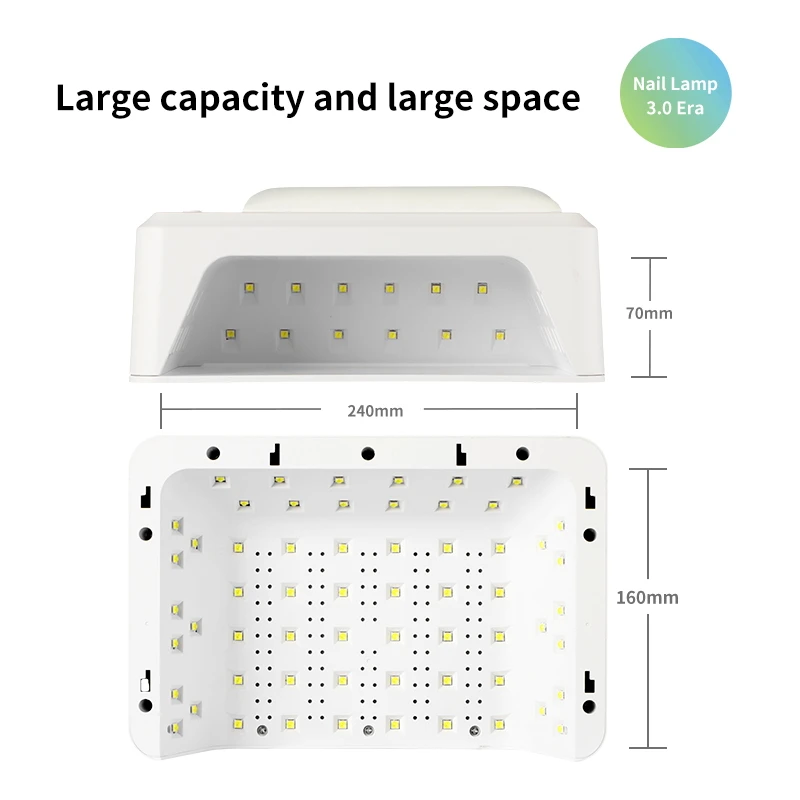 Big size nail lamp for 2 hand   T8 NAIL lamp with hand pillow 72W  UV led nail dryer