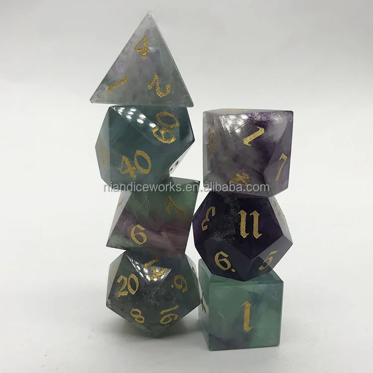 Nian dice manufacturer  supplier wholesale low moq card board games  cyanite gemstone dice